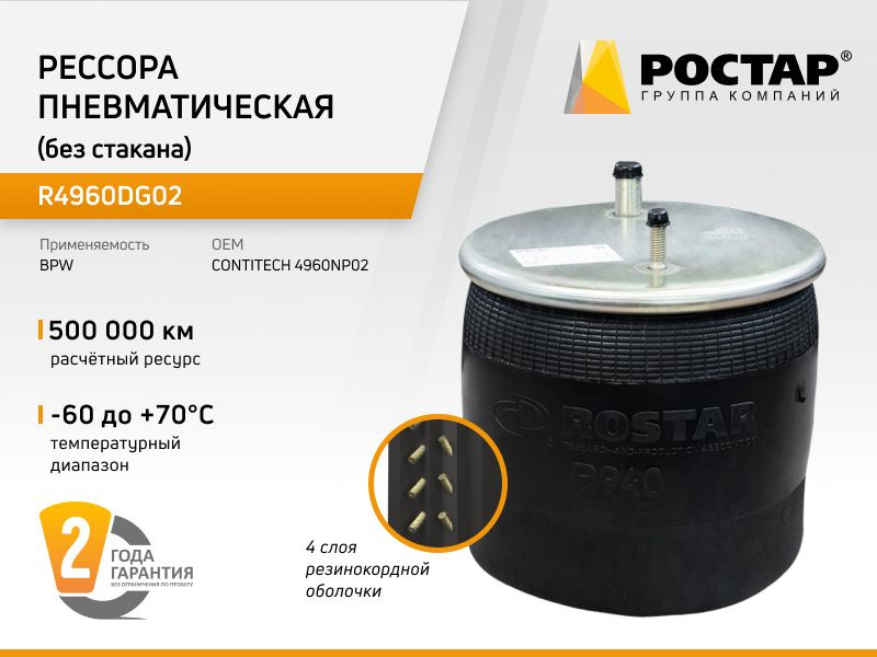 Рессора пневматическая (без стакана) R4960DG02 (4960NP02) #1