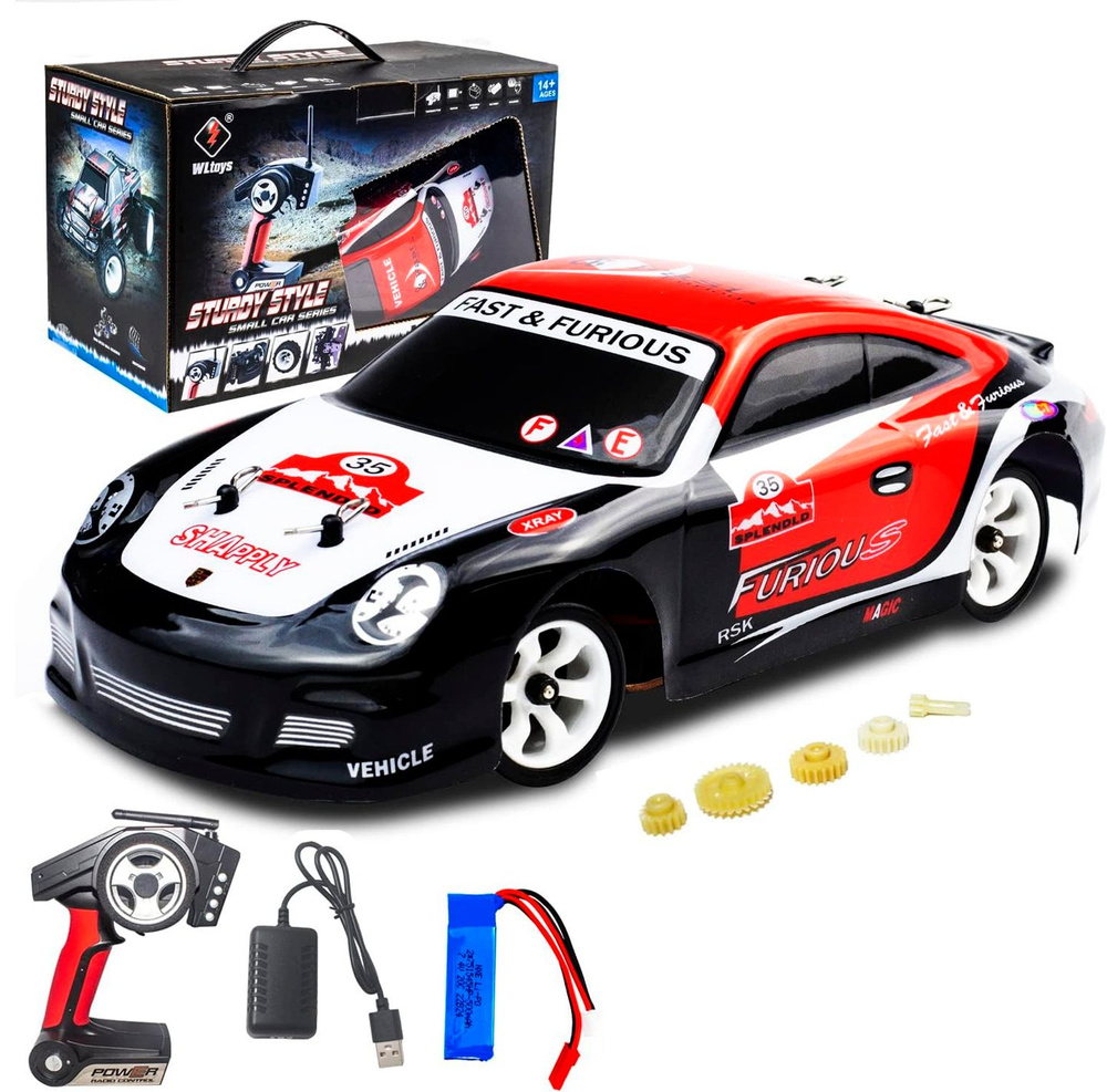 Радиоуправляемая машина для дрифта WL Toys Drift Car K969 4WD RTR масштаб  1:28 2.4G / дрифт машинка на пульте управления Drift RC для детей