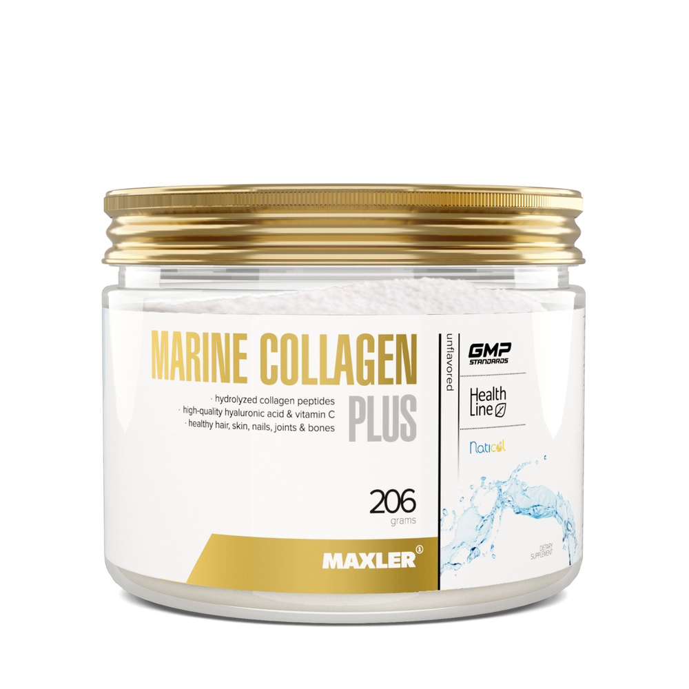 Морской коллаген в порошке Maxler Marine Collagen Plus 206г #1