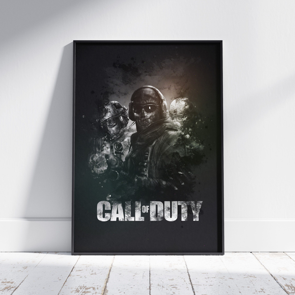 Плакат на стену для интерьера Call of Duty (Гоуст 11) - Постер по игре формата А4 (21x30 см)  #1