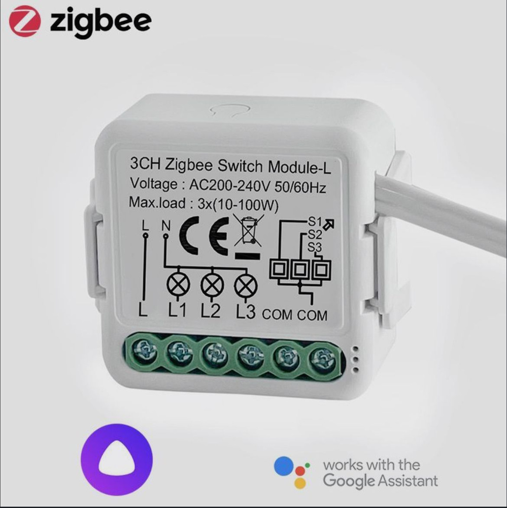 Умное реле Zigbee 3 линии, без ноля, 3x700Вт, 3x100Вт (LED) - купить с  доставкой по выгодным ценам в интернет-магазине OZON (1549743033)