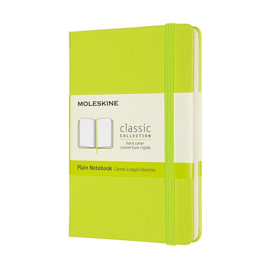 Блокнот без разметки Moleskine CLASSIC QP012C2 9x14 см 192стр. твердая обложка, лайм  #1