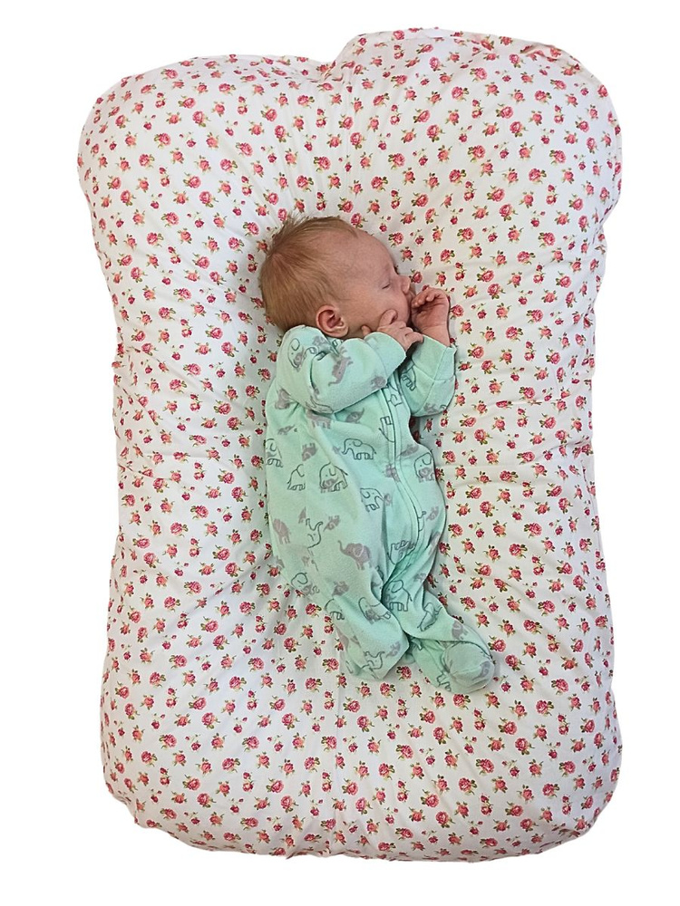 Кокон - гнездышко для новорожденных, подушка - позиионер для малышей Облачко TM Owl&EarlyBird, цвет прованс #1