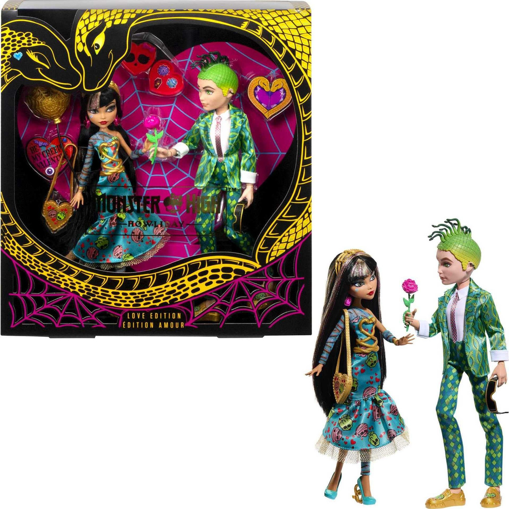 Кукла Монстер Хай Клео де Нил Дьюс Горгон Праздничный Выпуск Monster High Cleo De Nile Deuce Gorgon Love #1