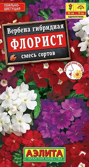 Семена Вербена Флорист, смесь сортов (40 семян) - Агрофирма Аэлита  #1