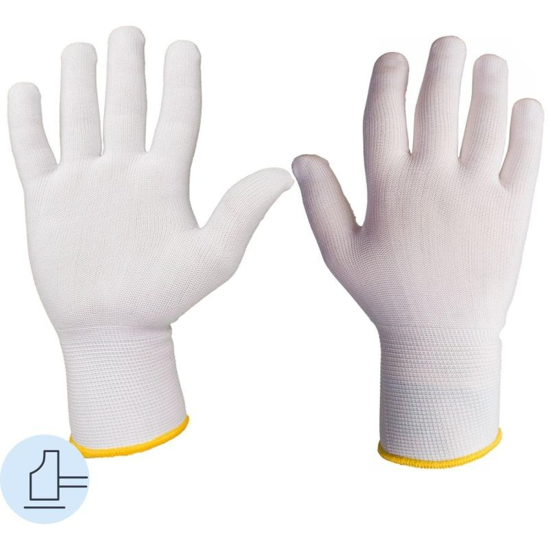 Защитные перчатки JETA SAFETY Белые, размер XL, 12 пар, JS011n #1