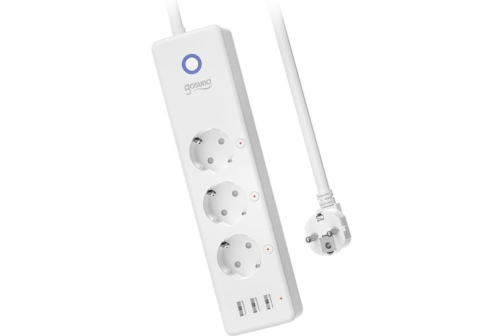 Умный сетевой фильтр GOSUND Smart plug, 3 USB outlet, total 3.1A 3 sockets seperate controlled P1  #1