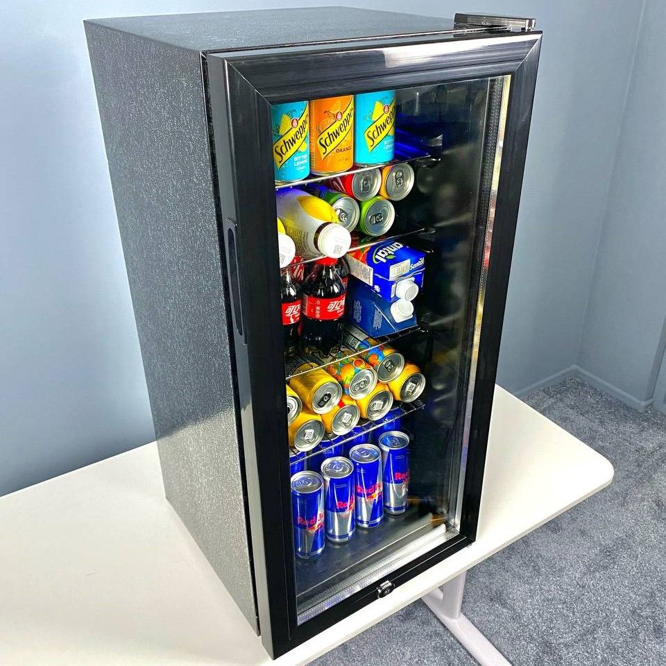 Холодильник маленький мини бар витрина для напитков, 118 литров  #1