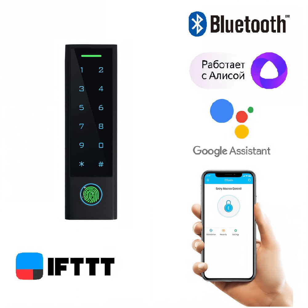 Кодовая панель Selock Hotel Skud FP с мобильным доступом через Bluetooth и  WiFi с приложением Ttlock