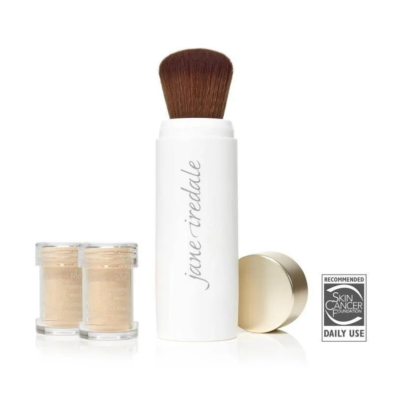 Jane Iredale, Солнцезащитная пудра с кистью-контейнером Powder-Me SPF 30, цвет: Golden  #1