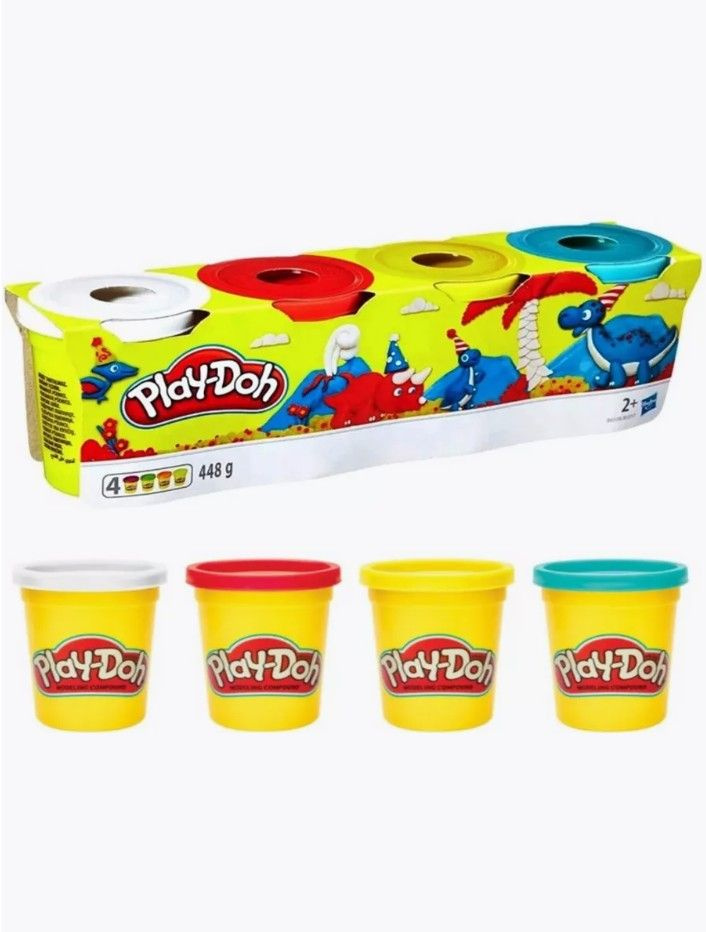 Пластилин Play-Doh Hasbro, 4 баночки 448 гр. #1