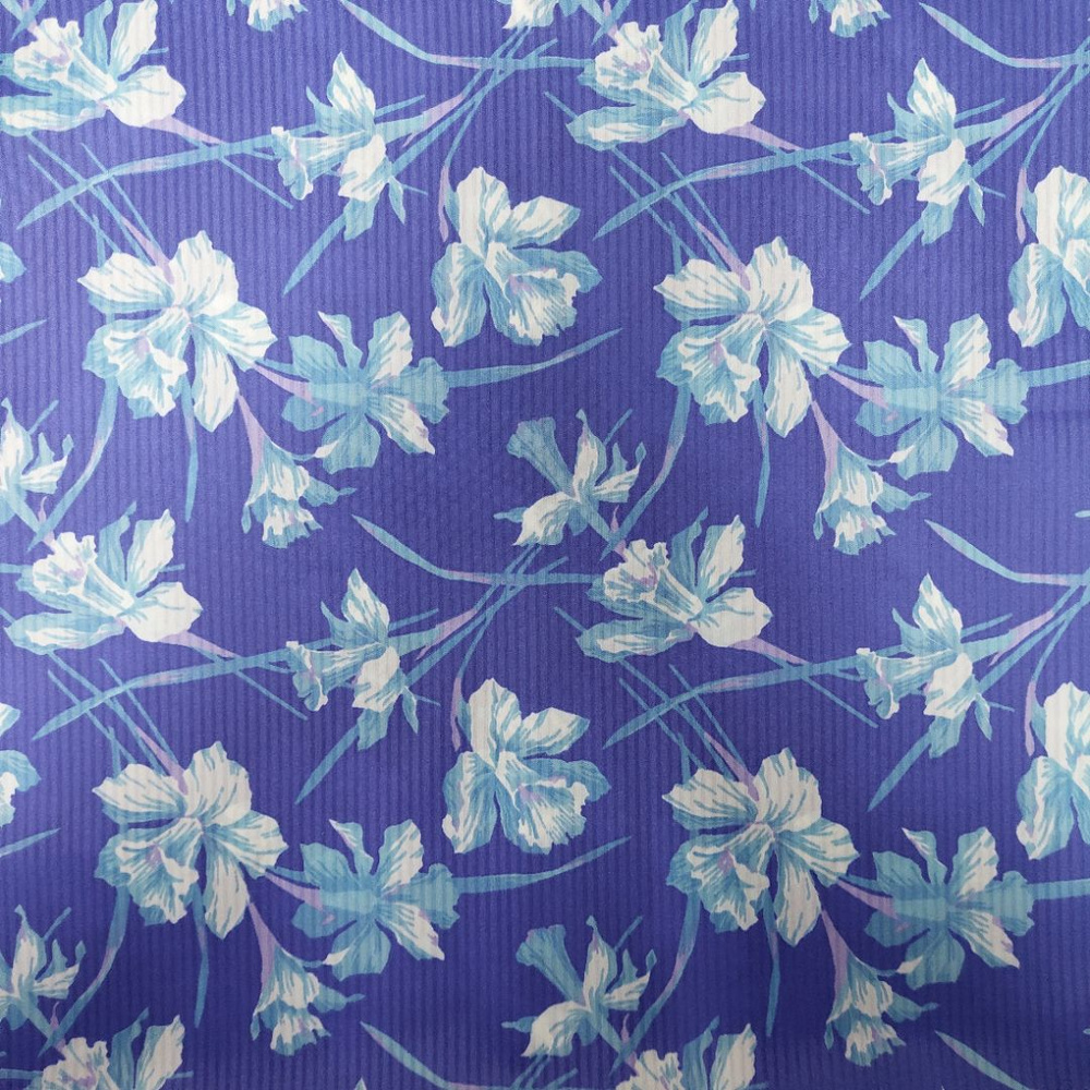 Ткань для платья, цветочный орнамент "Нарциссы", 100х240см. СССР.  #1