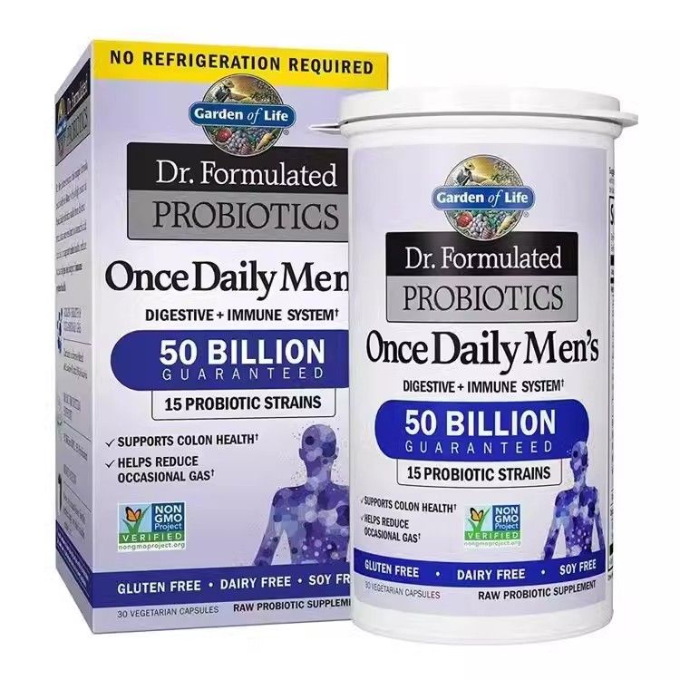Garden of Life Men's 5 Billion Probiotic Capsules Detox Bowel Health 30