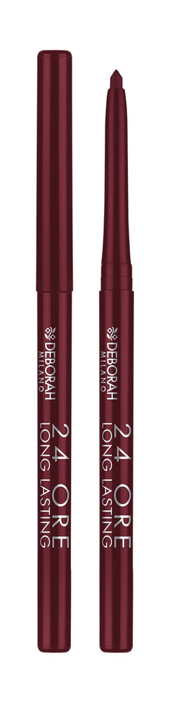 DEBORAH MILANO Карандаш для губ автоматический 24 Ore Long Lasting Lip Pencil, 0,4 г, 01 Темно-красный #1