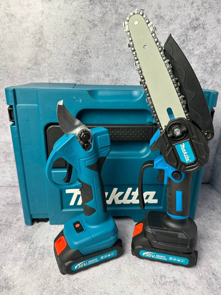 Мини пила аккумуляторная цепная садовая Makita и секатор садовый ...