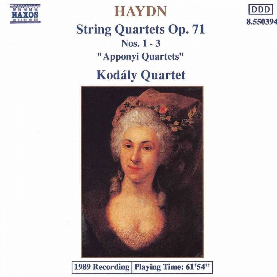 Haydn - String Quartets Op.71 1-3-Kodaly Quartet < Naxos CD Deu (Компакт-диск 1шт) Apponyi  #1