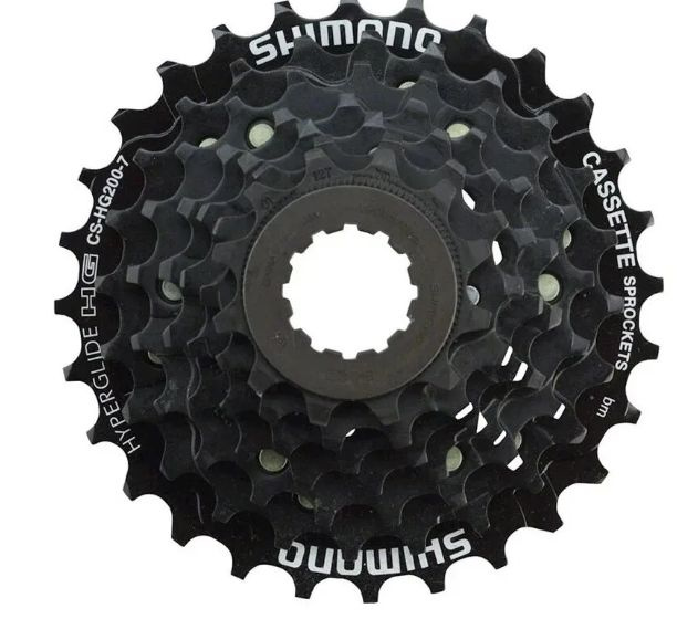 Кассета 7 скоростей, 12-28 зубьев, цвет черный, SHIMANO - купить с ...