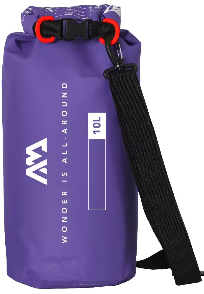 Гермомешок 10л Aqua Marina Dry Bag Фиолетовый S24 / Герморюкзак, водонепроницаемая сумка supboard  #1