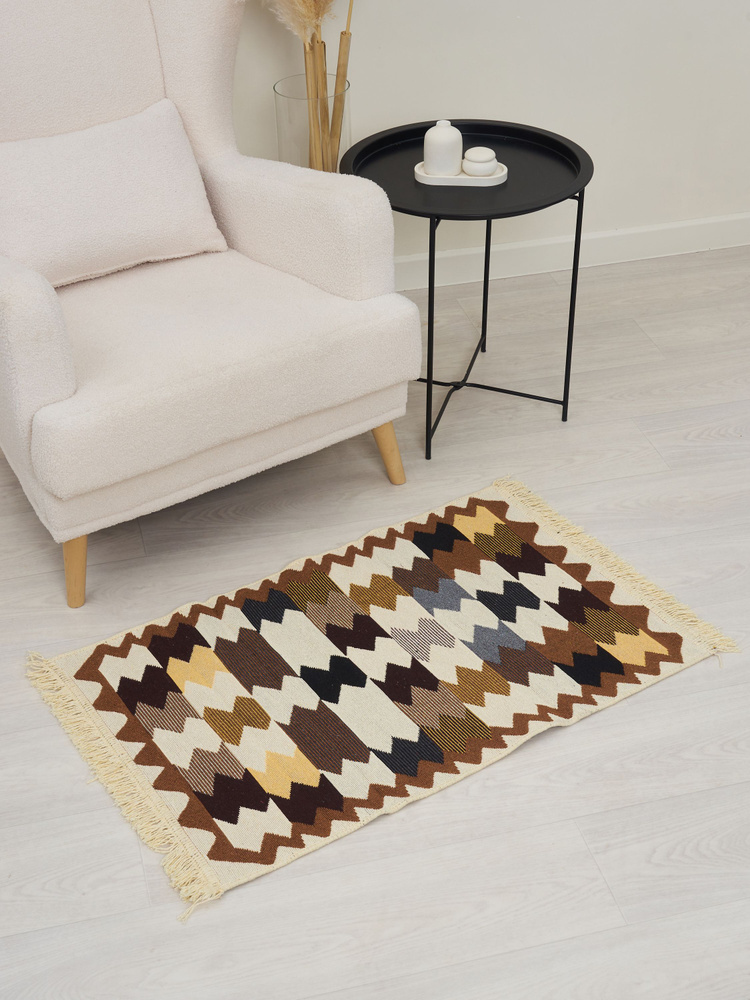 Коврик из хлопка KILIM GOLD 80х150 серый, Турция #1