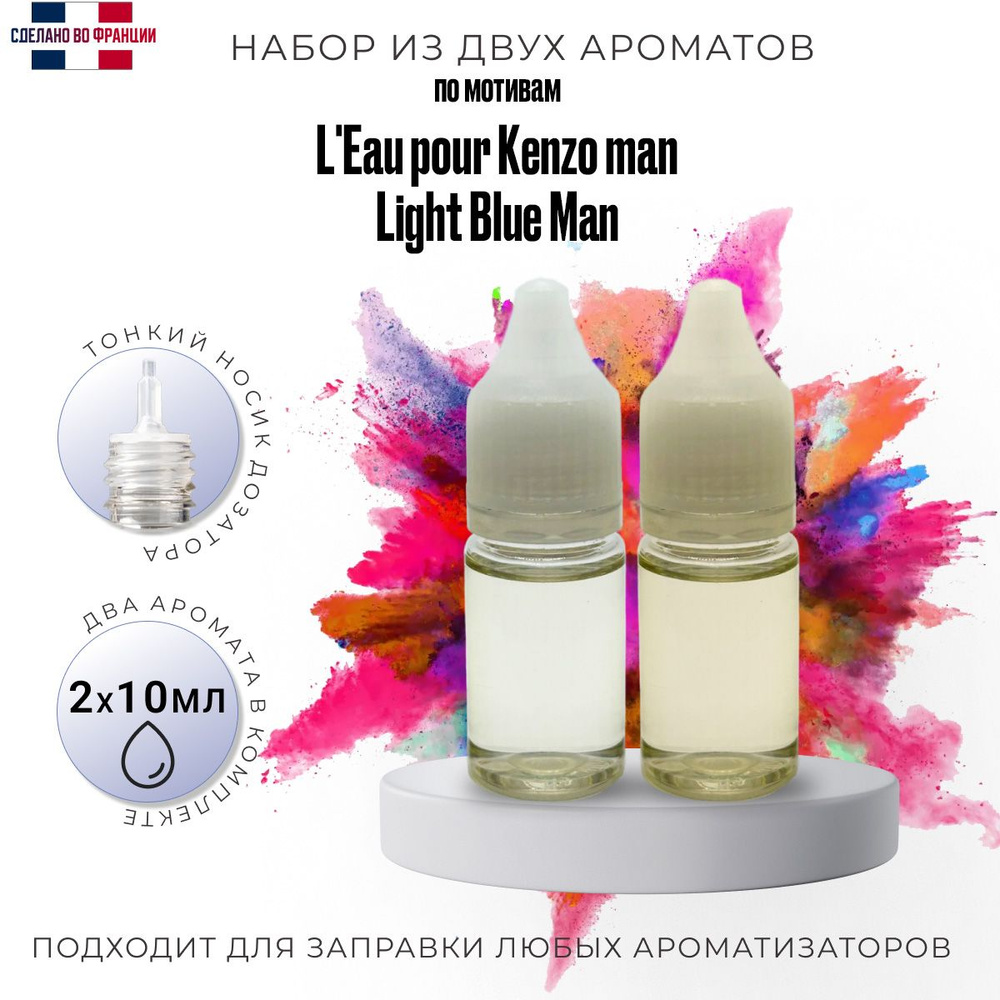 Аромамасло (автопарфюм) для заправки любого вида ароматизатора; L'Eau pour Kenzo man, Light Blue Man #1