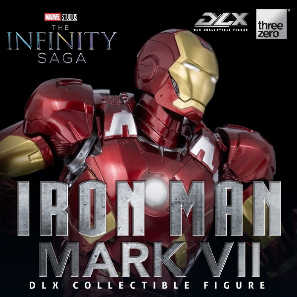 Hasbro фигурки Threezero Marvel Studios Action Figures DLX Iron Man Mark 7-18cm;железный человек фигурки #1