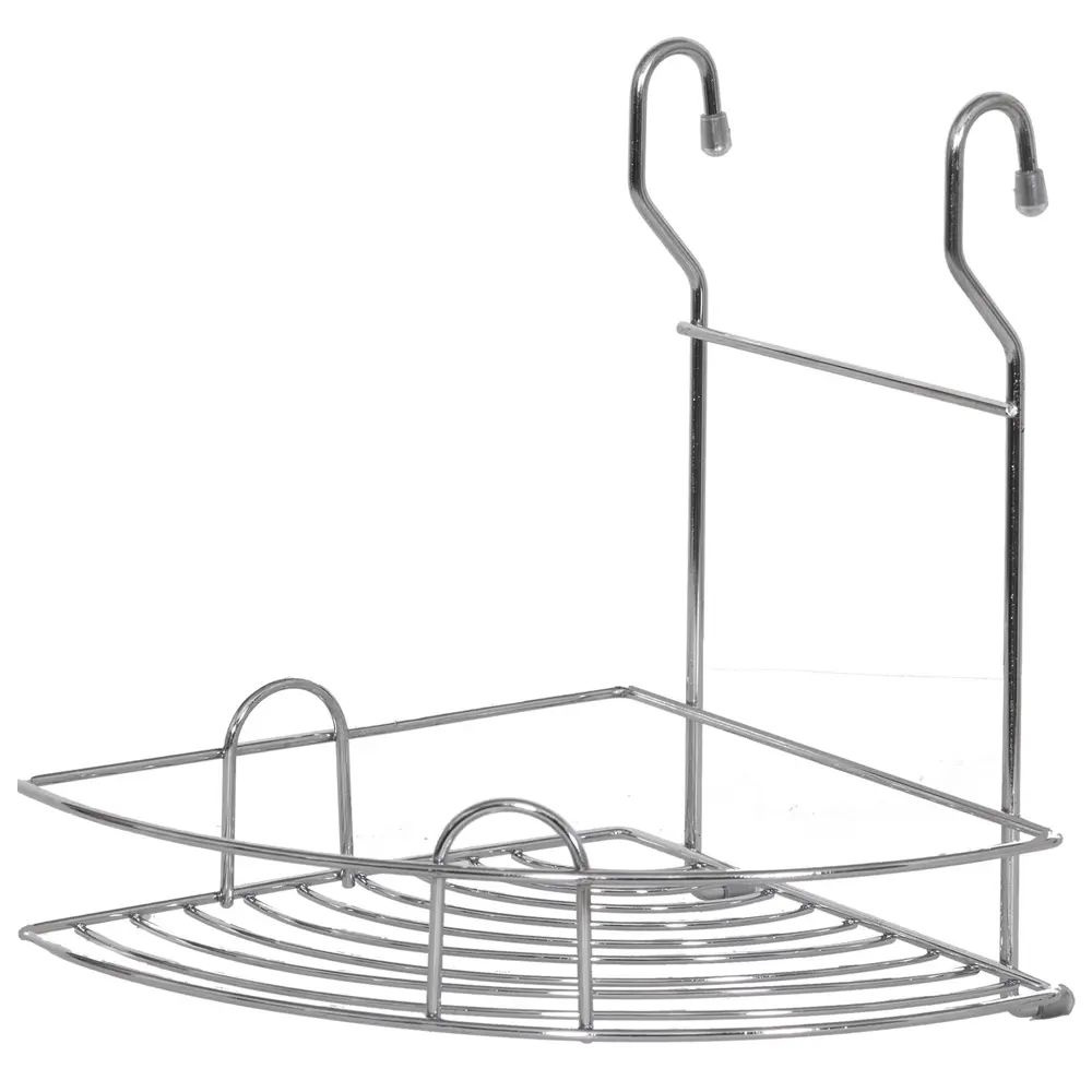 Полка угловая малая 20.5x20.5x25 см сталь цвет хром #1