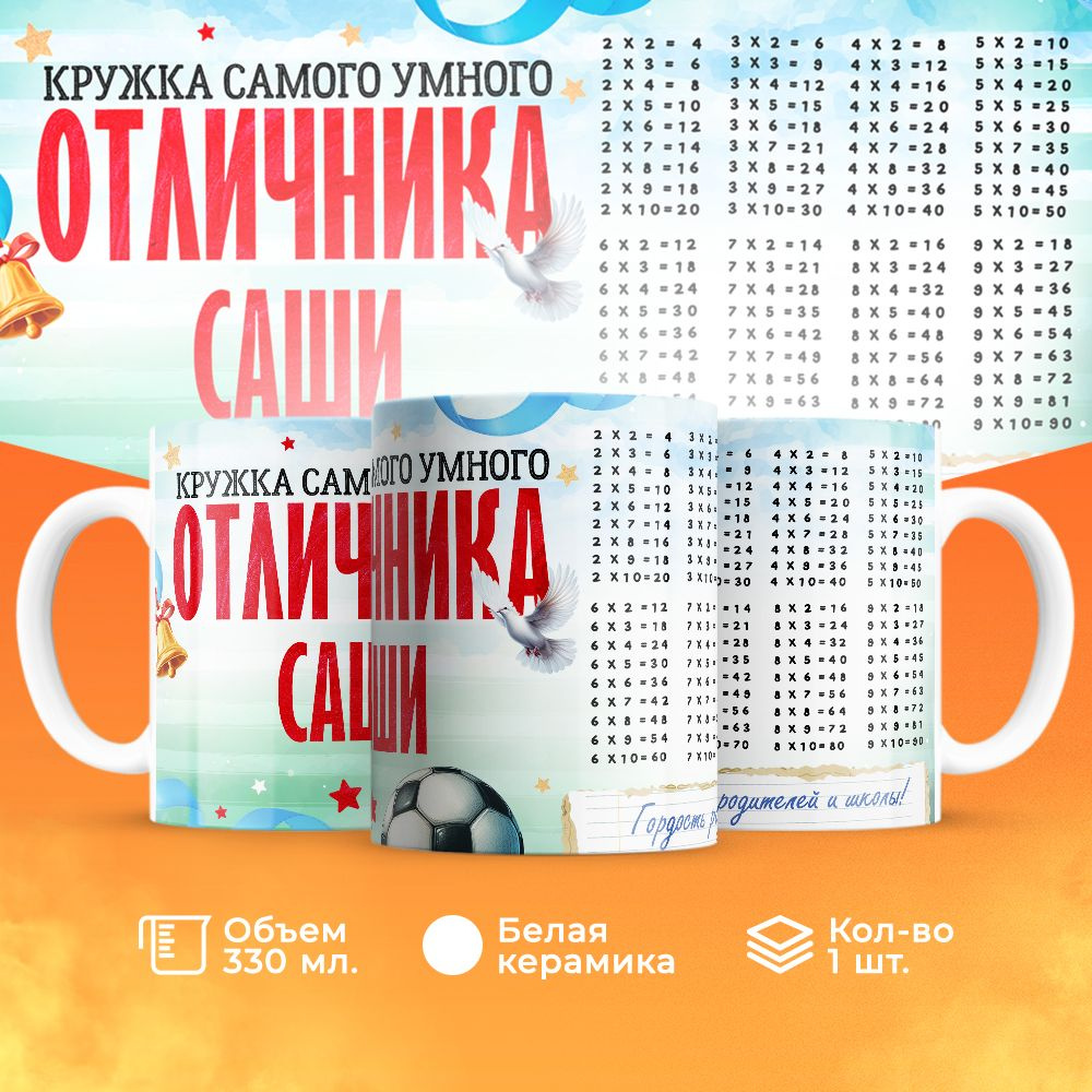 Шар Студия Кружка "Саши", 330 мл, 1 шт #1