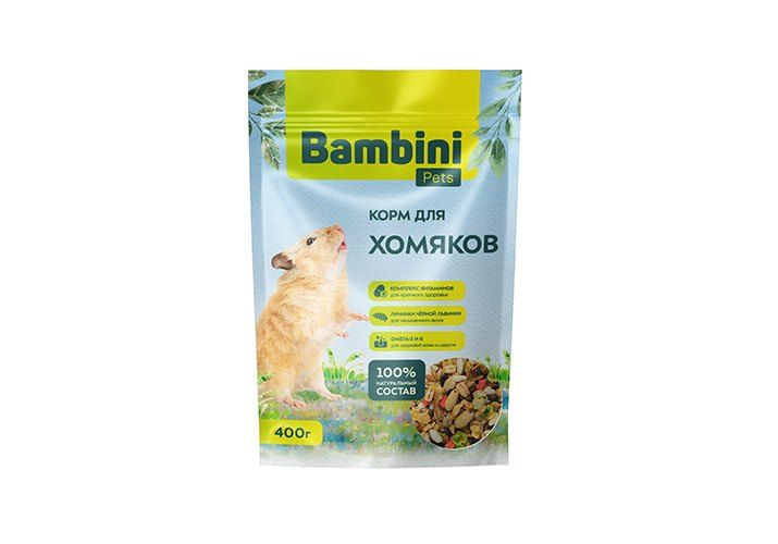 Bambini Pets / Корм сухой Бамбини Петс для хомяков, 400 г #1