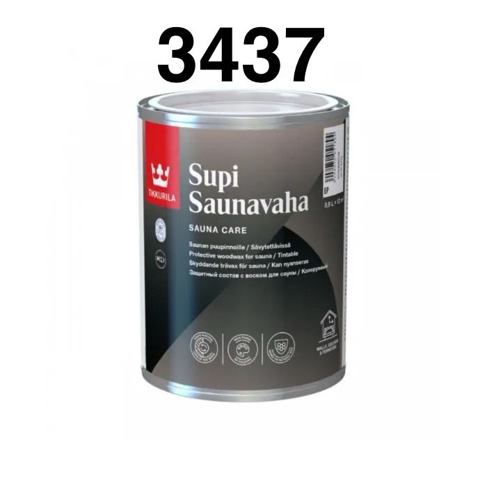 Воск для сауны TIKKURILA SUPI SAUNAVAHA / цвет 3437/Тиккурила Супи Саунаваха 0,9л  #1