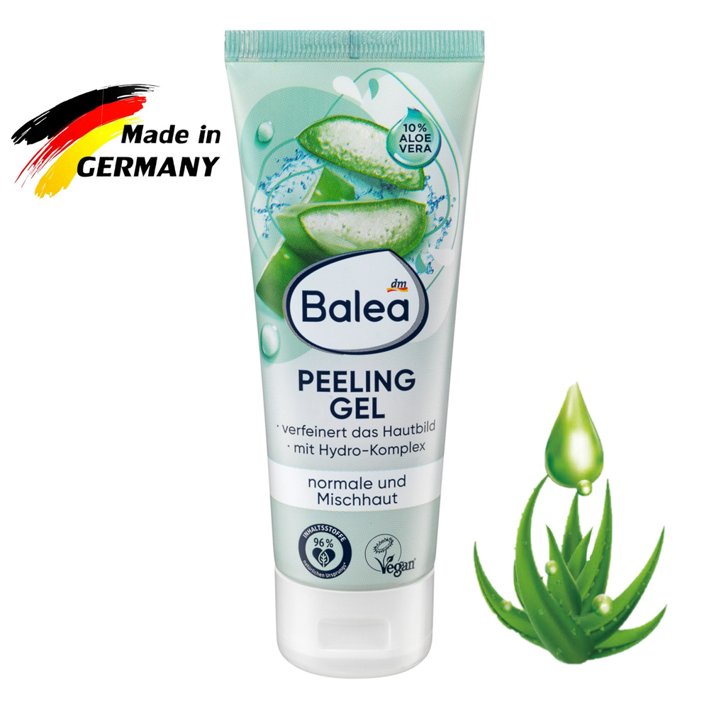 Отшелушивающий гель для умывания Balea Peeling Gel Aloe Vera, 75 ml #1