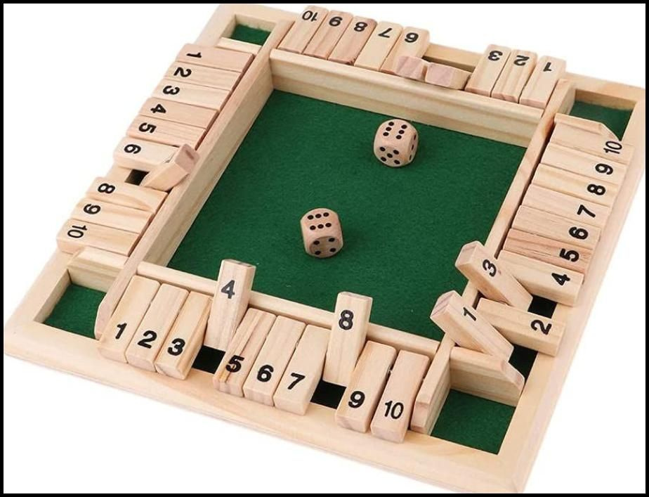 Настольная игра "Закрой коробку" (Shut The Box) для развития математики у детей 4-7 лет  #1