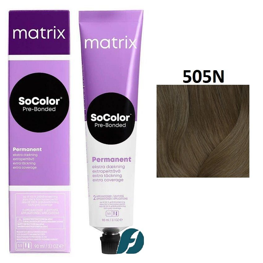 Matrix SoColor Extra Coverage 505N Крем-краска для зрелых волос Светлый шатен, 90мл.  #1