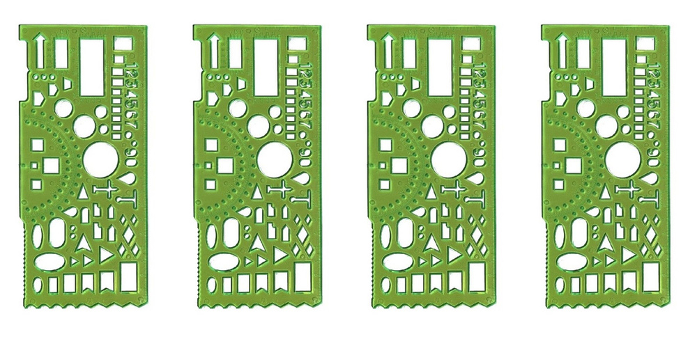 Линейка офицерская 4 шт. зеленая. Art. 636 #1