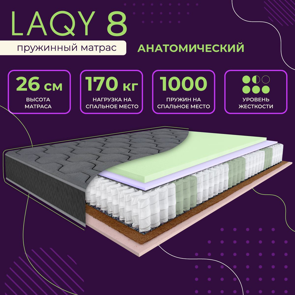 LAQY 8 - матрас 140х200 см, высота 26 см #1