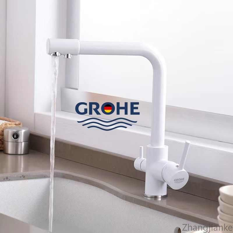 Новый кухонный смеситель GROHE с подключением фильтра питьевой воды  #1