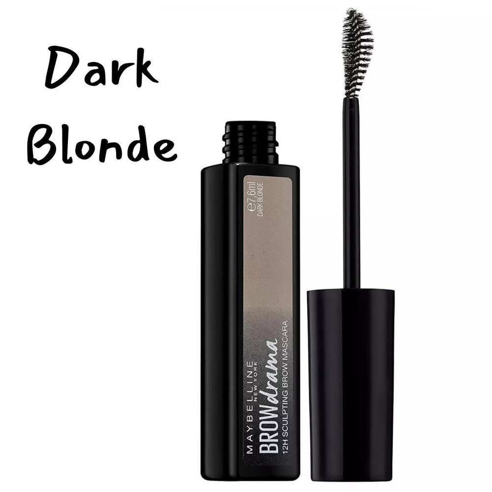 MAYBELLINE NEW YORK Brow Drama 12H Sculpting, тушь для бровей, оттенок dark blonde  #1