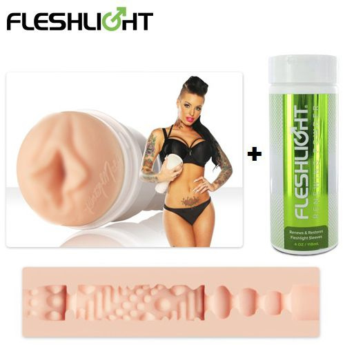 Fleshlight Набор мастурбатор - Christy Mack Attack (вагина) + восстанавливающий порошок для киберкожи #1