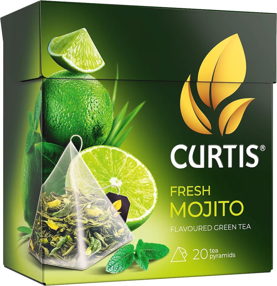 Чай зеленый Curtis Fresh Mojito в пирамидках, 20 шт. #1