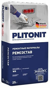 Plitonit/Плитонит Ремсостав, 25кг,быстротвердеющий ремонтный состав для стен  #1