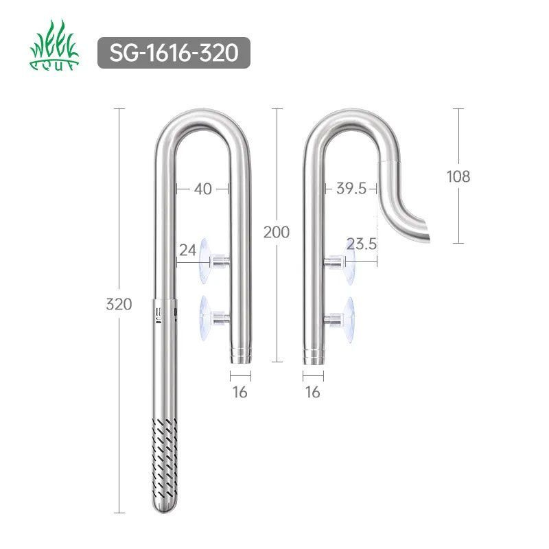 WEEK AQUA SG-1616-320 Нержавеющая сталь Лили Пайп (Lily Pipe) комплект трубок забора и возврата воды #1