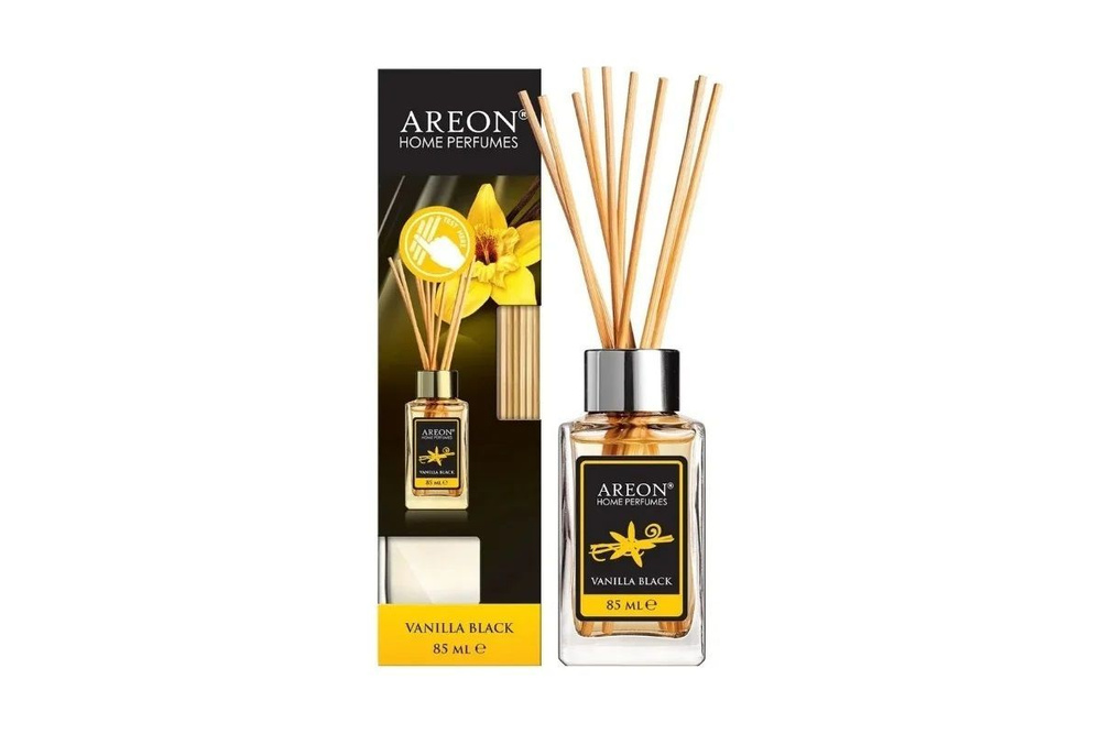 Ароматизатор AREON флакон с палочками 85мл HOME PERFUME STICKS VANILLA BLACK 85ML PS10  #1