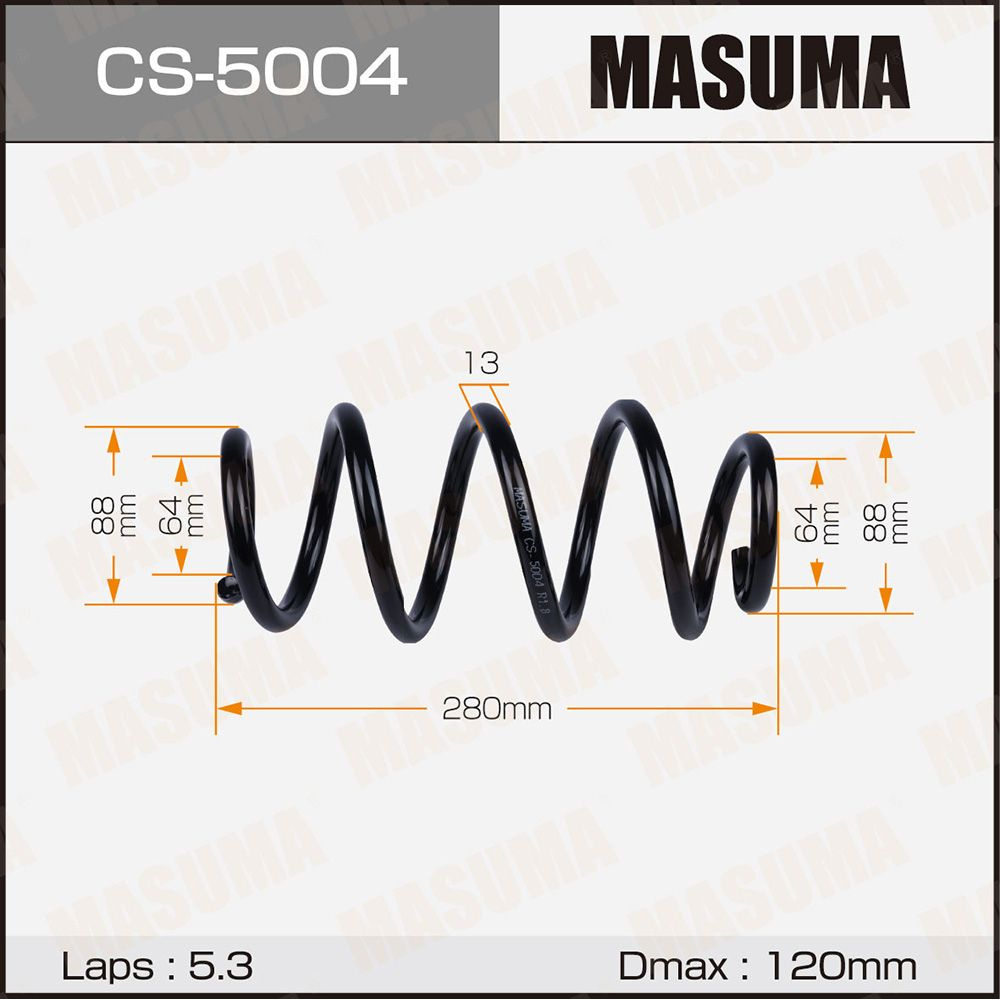 Пружина подвески Honda Fit/Jazz (GD) 01-08 задняя Masuma MASUMA CS-5004 #1