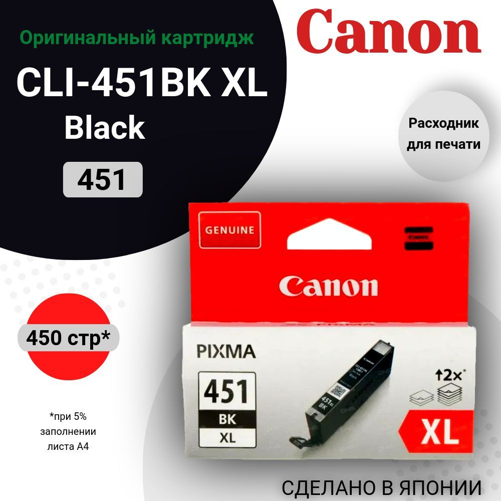 Картридж для струйного принтера CANON INK CLI-451XL BK #1