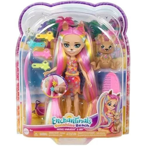 Кукла Mattel Enchantimals Кенгуру Катрис с питомцем и аксессуарами со съемной юбкой и аксессуарами/Подарки #1