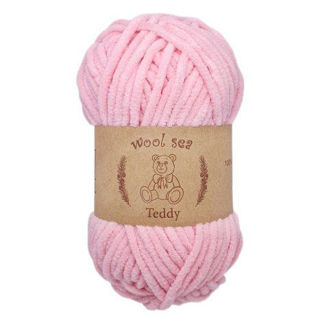 Пряжа Wool Sea Teddy Светло-розовый (180) 1 моток 50 г/55 м (100% микрополиэстер) вул си тедди  #1