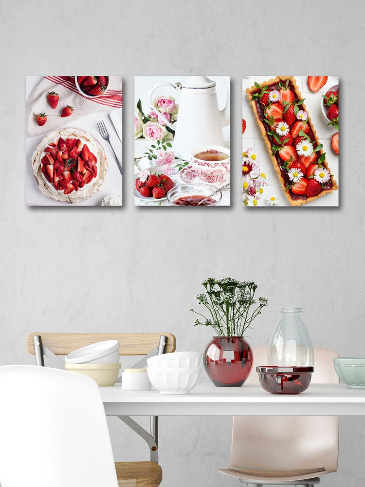 Модульные картины для интерьера AngeArt, набор 3 шт, 30*40 см #1