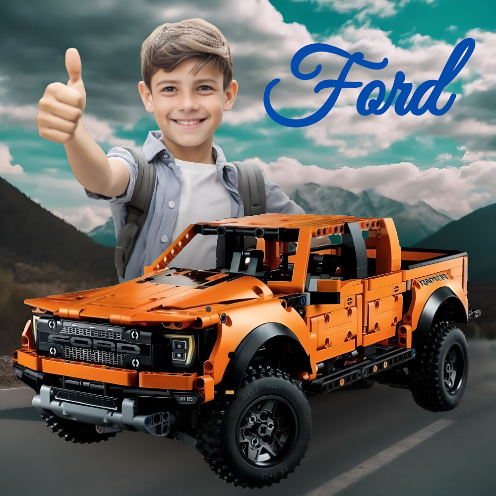 Конструктор Техник "Ford RAPTOR F-150" 1379 деталей (машина Форд Раптор Ф-150, creator, модель racing #1