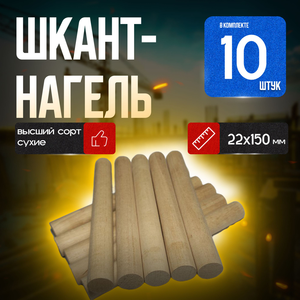 Шкант нагель 22х150 10шт #1