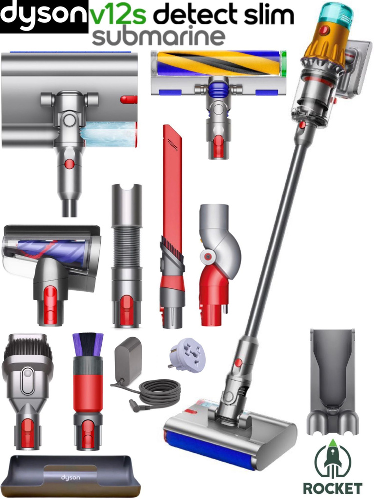 Пылесос Dyson V12s Detect Slim Submarine SV46 беспроводной с