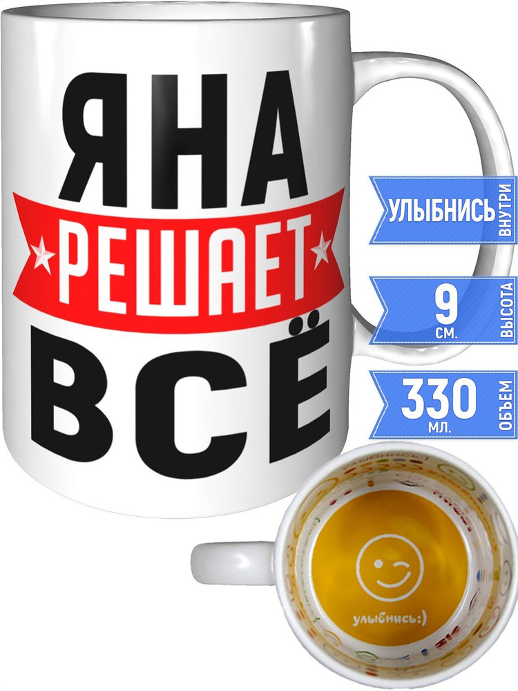 Кружка Яна решает всё - улыбнись внутри #1